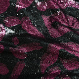 Tulle Sequin Leny Fucsia y fondo negro azul