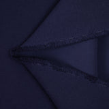 Double navy blue cotton and silk crepe