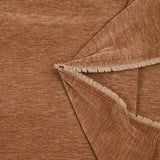 Jersey velours double face chiné camel