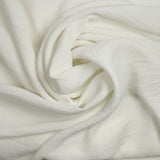 Crêpe de polyester aspect lin blanc cassé
