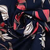 Cotton satin Elastane Print Expert from the Vent Dark Blue Background
