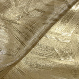 Jacquard fin en polyester métallisé doré