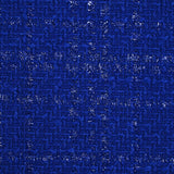 Tweed emma lurex polyester royal blue background