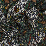Maille polyester imprimée losange à pois lurex
