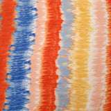 Crépon Viscose Lurex Tie and Dye Bleu and Orange