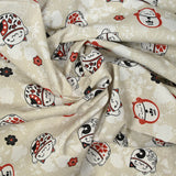 Miaou Miaou printed cotton Beige background