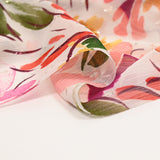 Mousseline estampado plumetis plumetis multicolor de fondo blanco