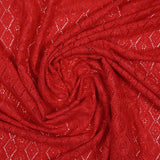 Red satin diamond polyester lace
