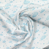 Cotton dive printed cloud and light blue star