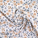 Coton imprimé amour passion marron et bleu