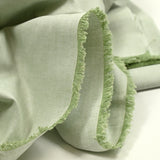 Coton oxford vert sauge chiné