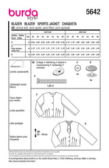 Burda pattern n°5642: Jacket