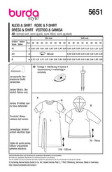 Burda pattern n°5651: Dress & T-shirt