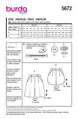 Patrón Burda n°5672: Pantalones