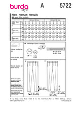 Burda Boss N ° 5722: pantalones