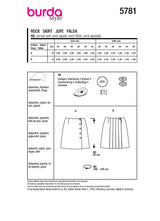 Patron Burda n°5781 : Jupe