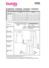 Burda boss n ° 5793: Pants set