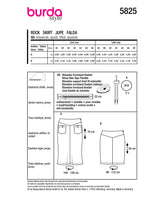 Patron Burda n°5825 : Jupe