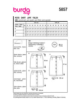 Burda boss n ° 5857: skirt