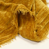Maille chenille côtelée Sarah moutarde