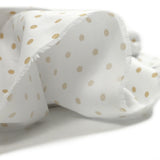 Cotton stung printed pea white background