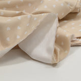 Cotton printed cotton sting beige background
