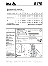 Burda Boss N ° 6478: Chaqueta con capucha
