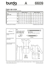 BOSS N ° 6609 Burda: vestido de bolsillo