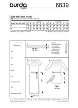 Patrón N ° 6639 Burda: Vestido Holy Woggain