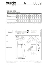 Patrón N ° 6639 Burda: Vestido Holy Woggain