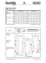 Patrón N ° 6680 Burda Style: Vestido