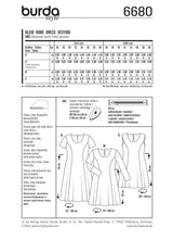 Patrón N ° 6680 Burda Style: Vestido