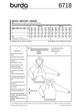 Patrón N ° 6718: sudadera para hombres