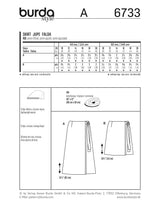 Patron n ° 6733: Portfolio skirt
