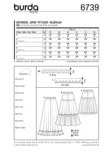 Patrón N ° 6739: falda elástica