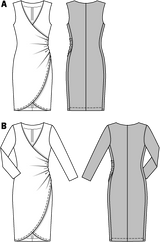 Patron n ° 6829: Draped effect dress