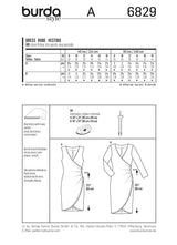 Patron n ° 6829: Draped effect dress