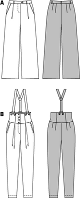Patron n ° 6856: pants with folds at the waist