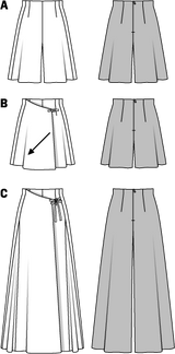 Patrón N ° 6980: Culotte falda