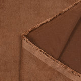 Velours polyester fines côtes marron noisette
