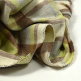 Beige brushed checkered woolen, brown, gray and anise green