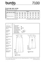 Patrón N ° 7100: Vestido
