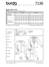 Patrón N °: 7136 Blusa, blusa