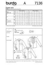 Patrón N °: 7136 Blusa, blusa