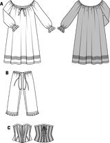 Patrón N °: 7156 bajo ropa histórica