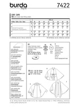 Patron n ° 7422: CAPE
