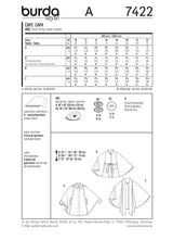 Patron n ° 7422: CAPE