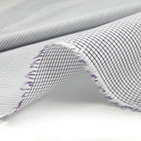 Coton petits carreaux blanc et violet foncé