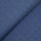 Chambray matelassé uni bleu