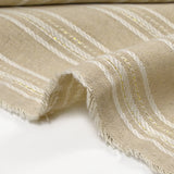 Polyester and linen with Lurex golden stripes Margot natural background